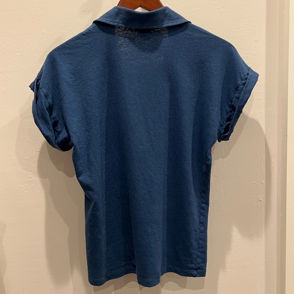 Brooks Brothers Linen/Cotton Blend Cap Sleeve Polo Shirt - Picture 3 of 11